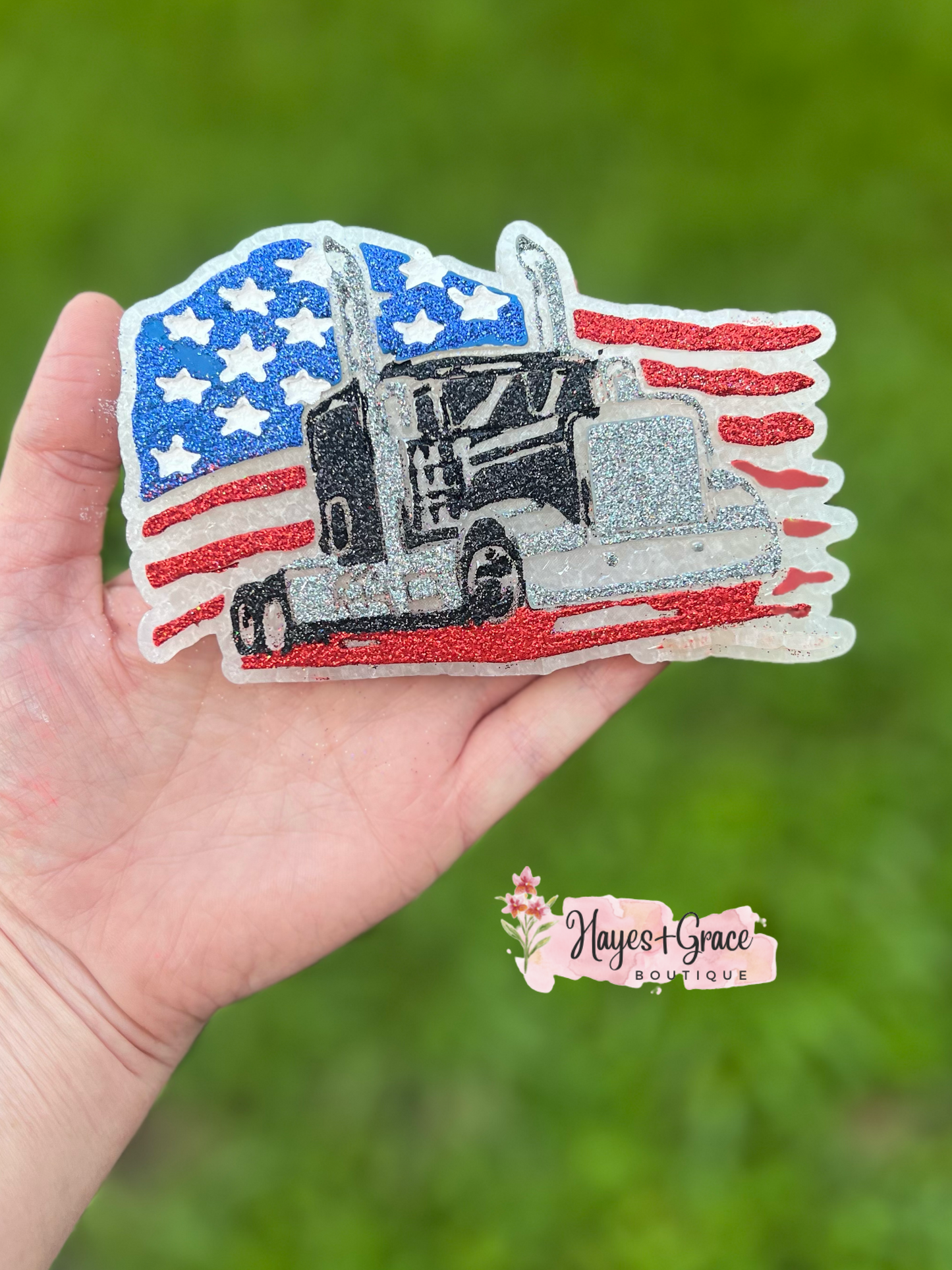 Truck w flag